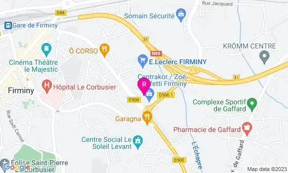 Localisation Pizzeria La Pizza Riv