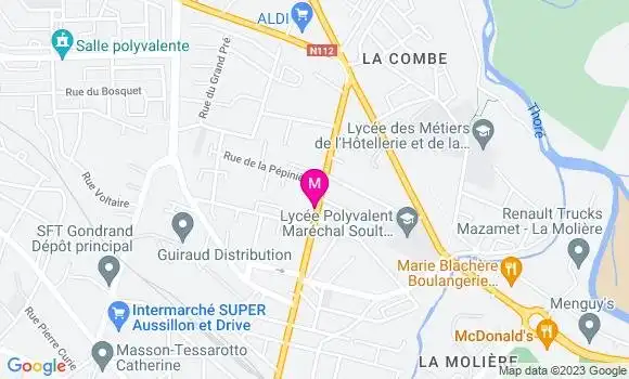 Localisation Restaurant  Pizza Bamba