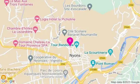 Localisation Auberge Les Oliviers