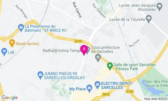 Localisation Fast Food Kfc