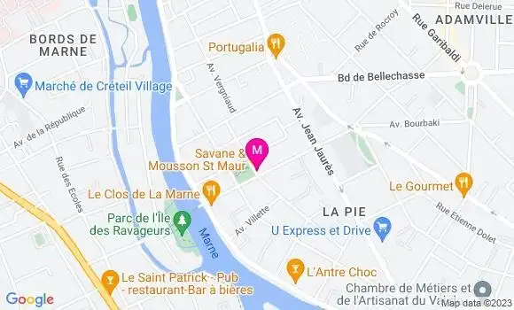 Localisation Restaurant  Savane et Mousson