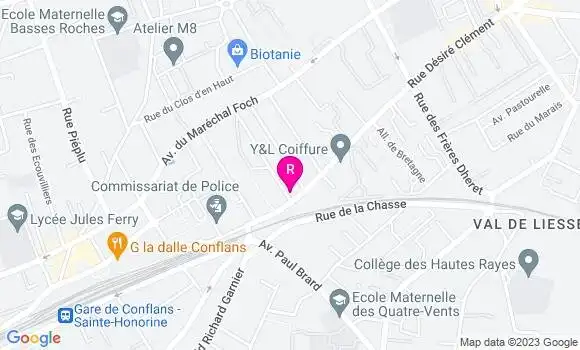Localisation Sandwicherie K et Vc