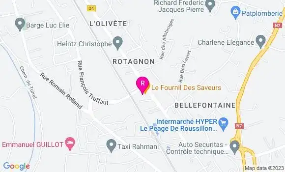 Localisation Restaurant  Le Fournil des Saveurs
