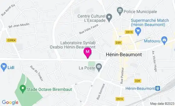 Localisation Pizzeria Yasmine