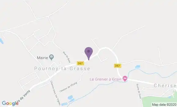 Localisation Auberge de Pournoy la Grasse