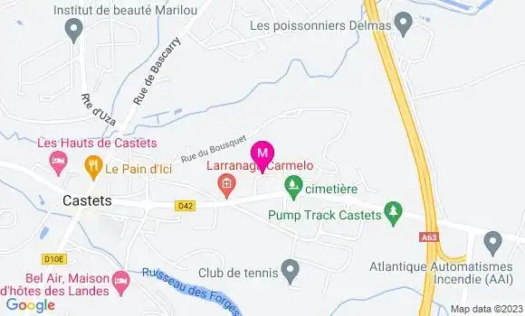 Localisation Restaurant  Pizza des Arènes