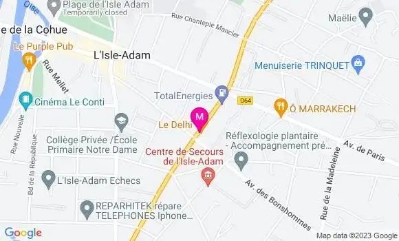 Localisation Restaurant  Le Delhi
