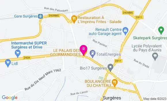 Localisation Pizzeria Surgères Pizzas