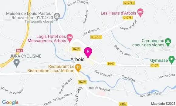 Localisation Arbois Kebab