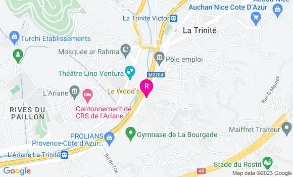 Localisation Restaurant  Le Wood