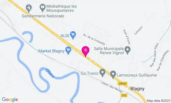 Localisation Restaurant  La Diligence