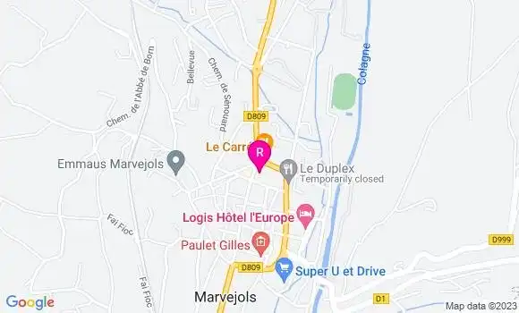 Localisation Pizzeria P