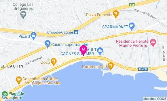 Localisation Restaurant Bio Le Petit Niçois Bio