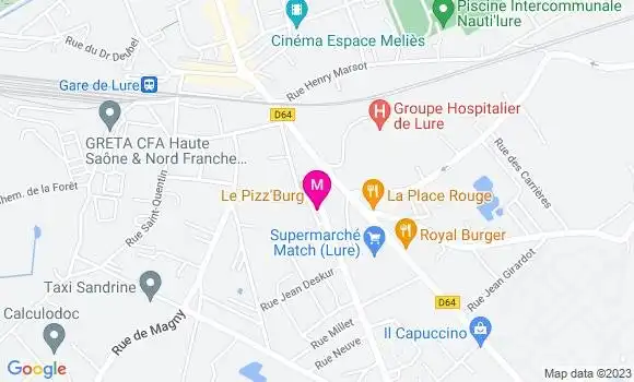 Localisation Pizzeria Le Pizz