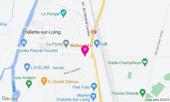 Localisation Fast Food Mc Donald