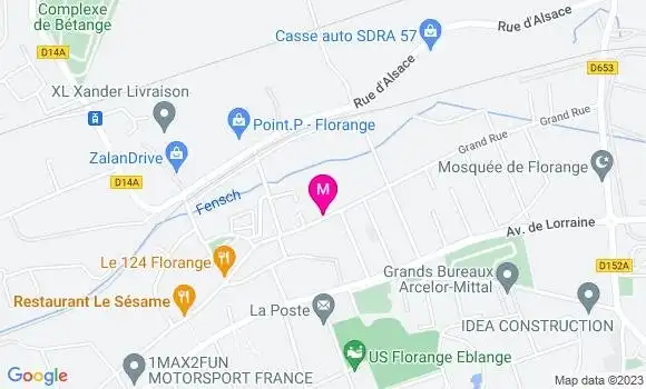 Localisation Restaurant  Le 124