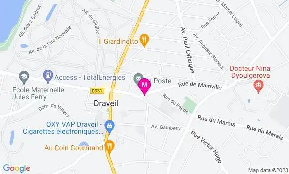 Localisation Restaurant  Mac Draveil