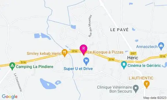 Localisation Restaurant  Le Kiosque à Pizzas