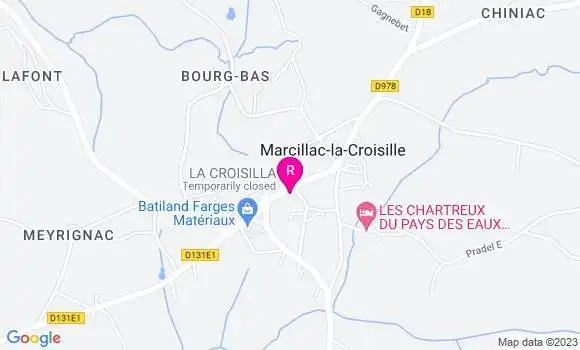Localisation Pizzeria La Croisilla