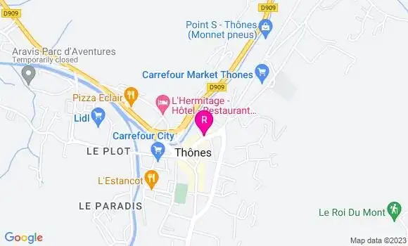 Localisation Brasserie des Aravis