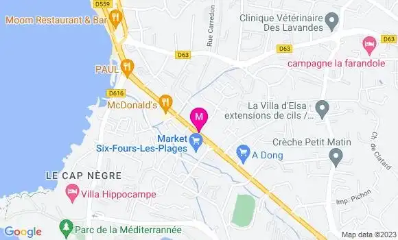 Localisation Restaurant  La Parisienne en Provence