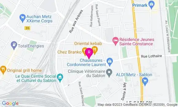 Localisation Sandwicherie Chez Monsieur
