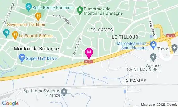Localisation Restaurant  Au Bonheur des Palais
