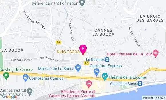 Localisation Restaurant Tacos King Tacos