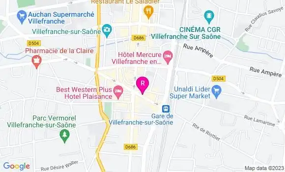Localisation Restaurant de la Gare