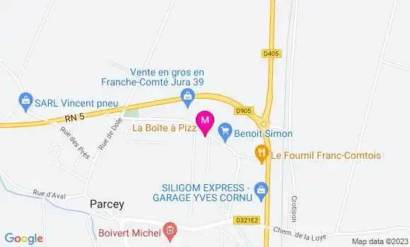 Localisation Pizzeria La Boîte à Pizz