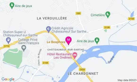 Localisation Restaurant Turc Le Bosphore