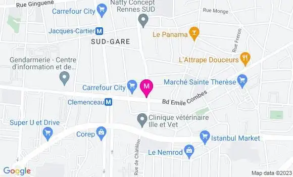 Localisation Sandwicherie La Fringale