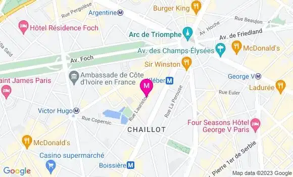 Localisation Restaurant  Maison Lauriston