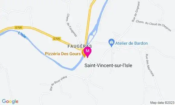 Localisation Pizzeria Pizzéria des Gours