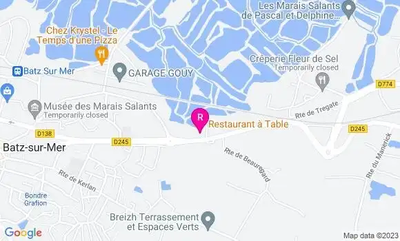 Localisation Restaurant  A Table