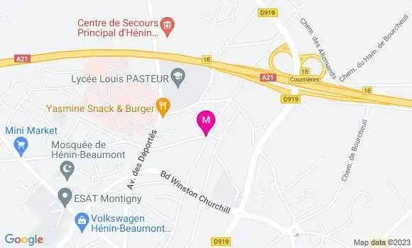 Localisation Restaurant Bar La Paillote du Ch