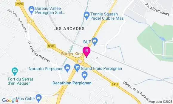 Localisation Fast Food Burger King