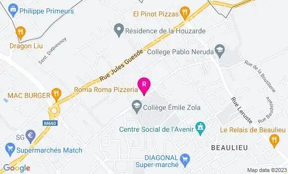 Localisation Pizzeria Roma Roma