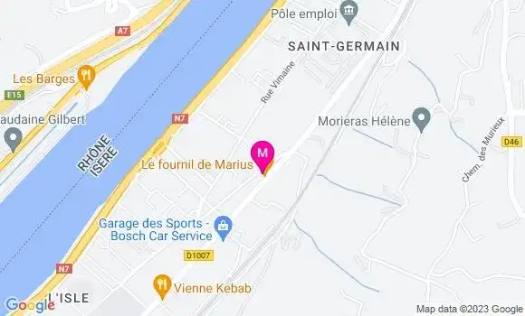 Localisation Restaurant  Le Fournil de Marius