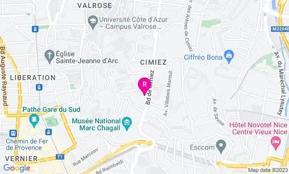 Localisation Restaurant  Cimiez Pizza