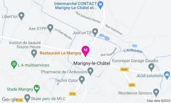Localisation Restaurant  Le Marigny