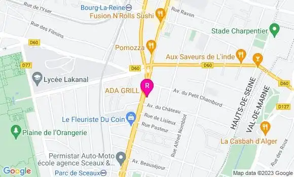 Localisation Restaurant Grill Ada Grill