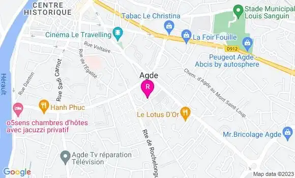 Localisation Restaurant  Aux Fourneaux Agathois