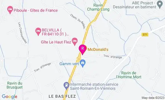 Localisation Fast Food Mc Donald