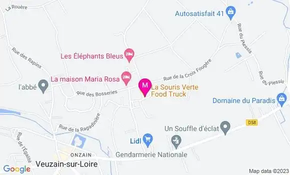 Localisation Food Truck La Souris Verte
