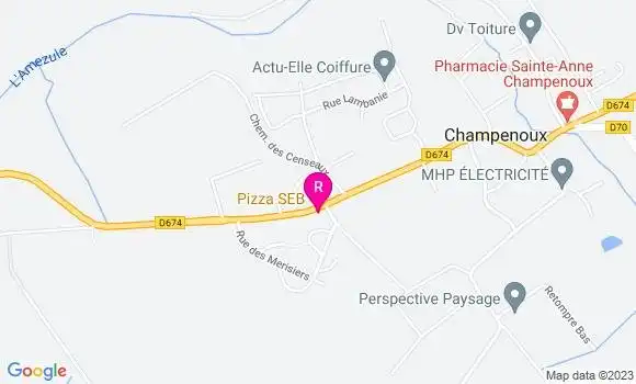 Localisation Restaurant  Pizza Seb