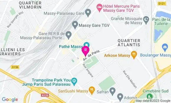 Localisation Restaurant  Aux Gourmands de Massy
