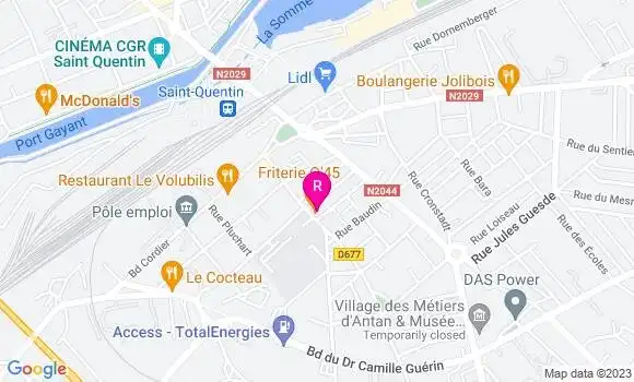 Localisation Restaurant  Friterie O