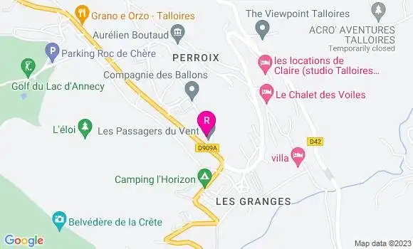 Localisation Restaurant  La Cabane des Gigi