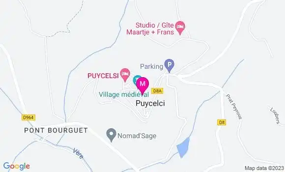 Localisation Bistrot Au Cabanon de Puycelsi